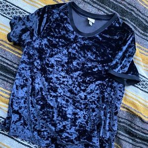 Crushed velvet T-shirt